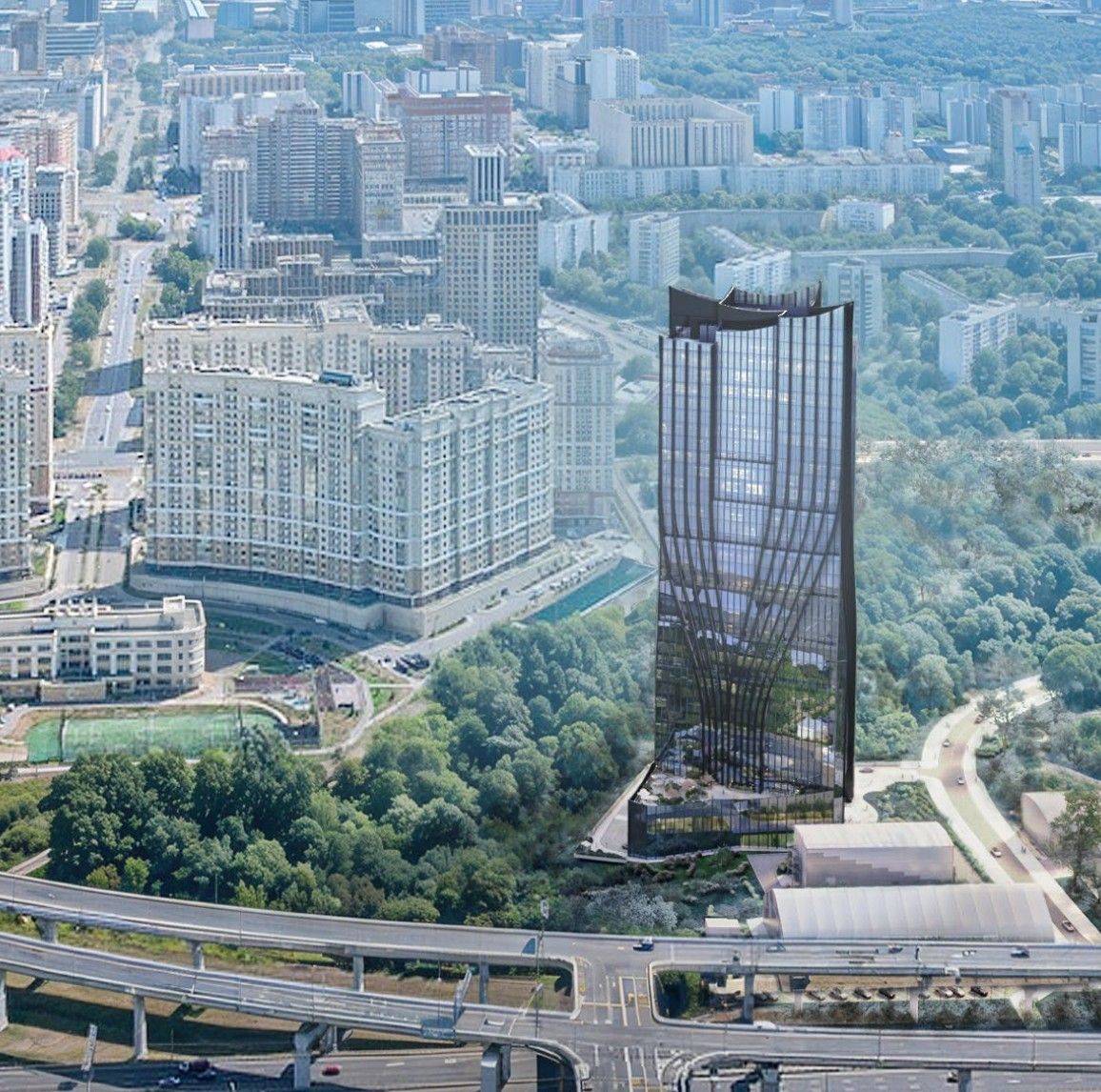 фасад дома, здание по адресу г Москва, ул Лобачевского, д 138 стр 3